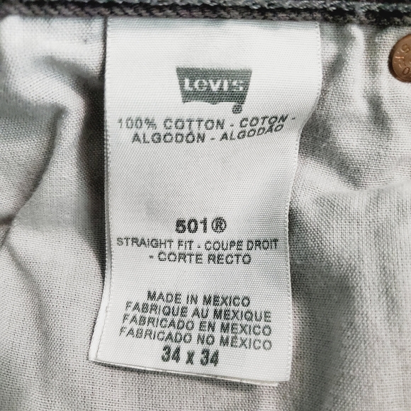 501 XX Levi's Gray Men's Jeans Red Tab 5 Pkt 34/31 - Picture 10 of 11